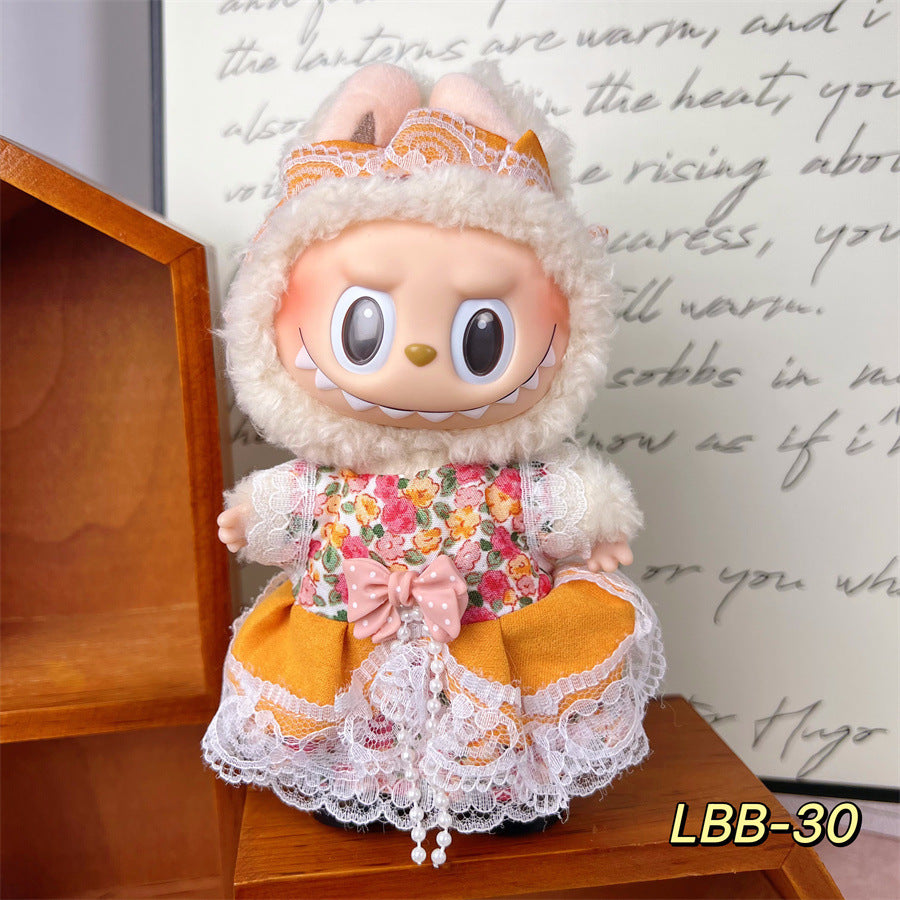 Ropa Divertida para Labubu de 17 cm – Accesorios con Diseños Tiernos para Muñecas (Muñeca no incluida)