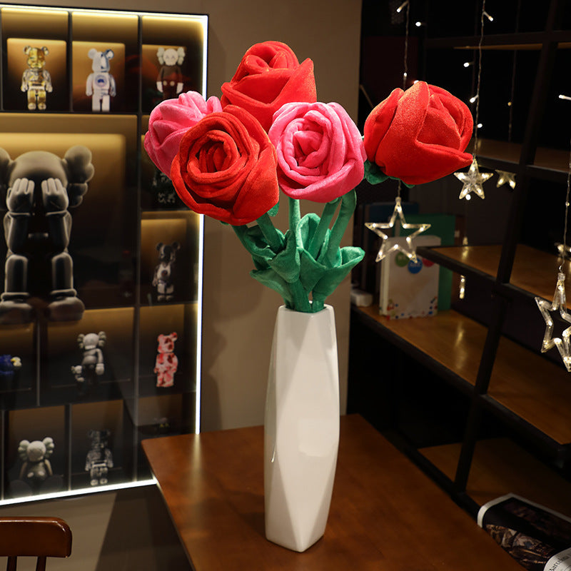 Gran flor de tela simulada: girasoles y rosas para decoración del hogar, eventos de boda, regalo del Día de San Valentín y sujetadores de cortinas