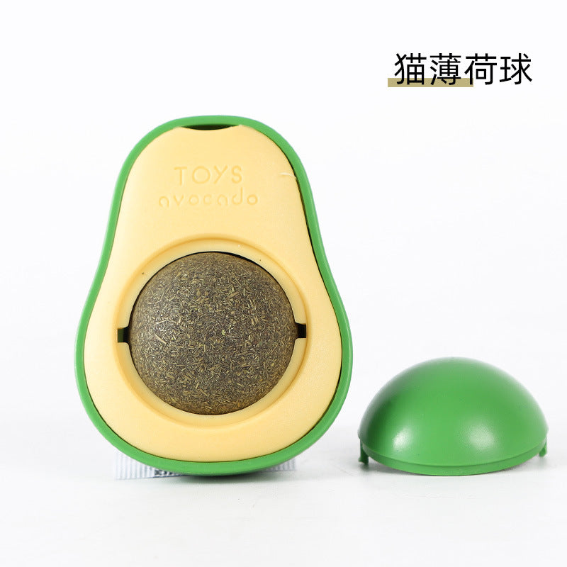 Juguete para Gatos de Hierba Gatera y Aguacate: Bola Divertida y Rotativa para Mascotas