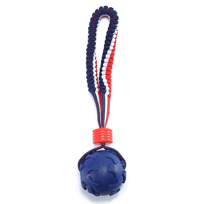 Pelota Tipo Neumático con Cuerda: Juguete Resistente para Perros, Entrenamiento y Limpieza Denta