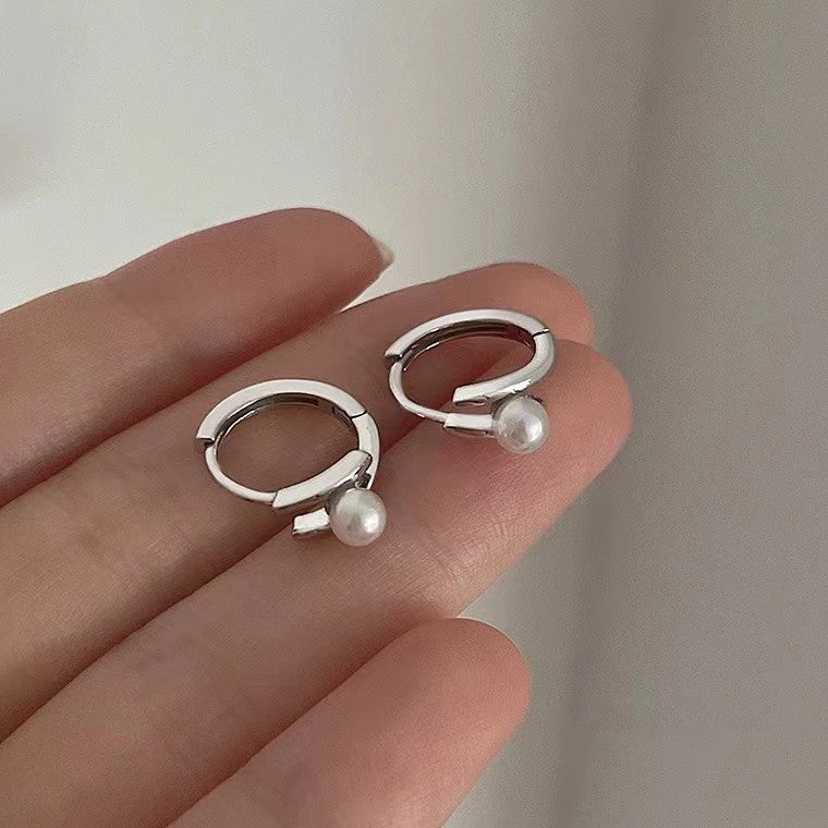 Candongas en Plata 925 con Perla – Diseño Romántico y Femenino