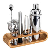 Set de coctelera de acero inoxidable con shaker, jarras y utensilios para bar y hogar