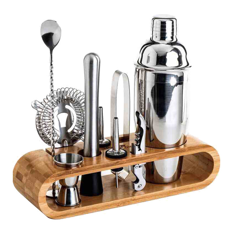Set de coctelera de acero inoxidable con shaker, jarras y utensilios para bar y hogar