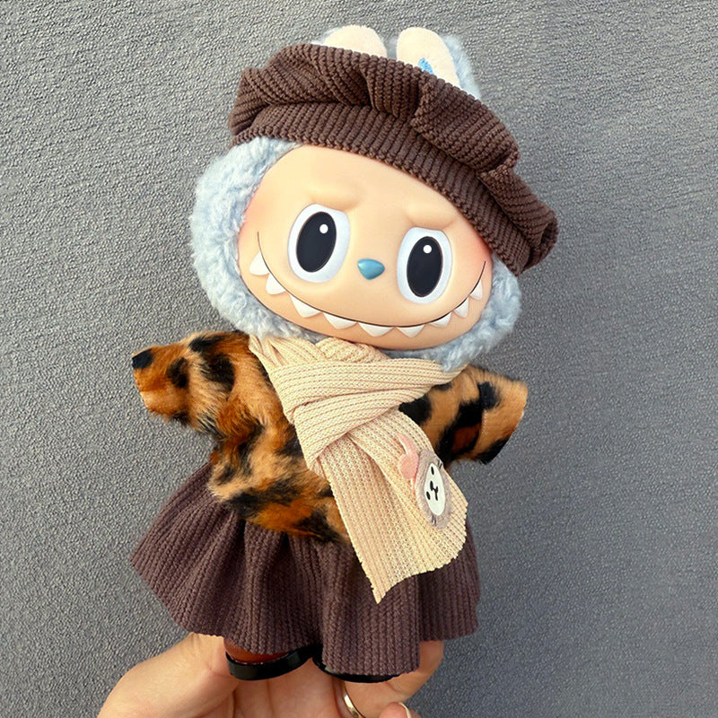 Bonitos conjuntos de Ropa y zapatos para muñecas:Accesorios para labubu de 17cm (Muñeca no incluida)