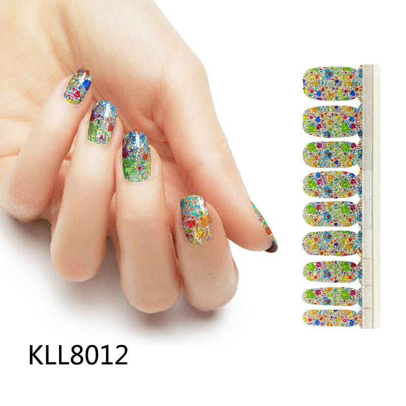 KIKILEE Stickers para Uñas: Pegatinas Completas con Efecto Esmalte y Brillo, Fáciles de Aplicar