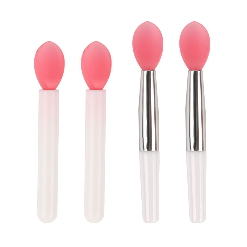 Mini Brocha de Silicona para Labios: Aplicador Portátil para Mascarillas, Labiales, Brillos y Sombras con Purpurina