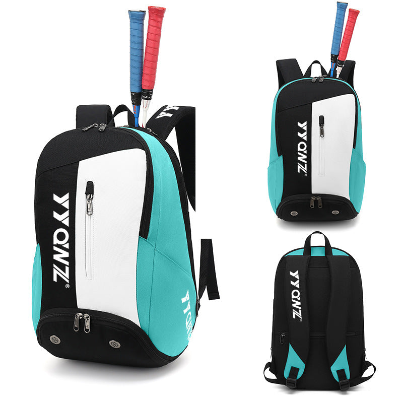 Mochila de Bádminton Unisex – Bolsa de Hombro para 3 Raquetas con Compartimentos Funcionales