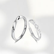 Argollas Ajustables de Matrimonio en Plata 999 para Pareja – Diseño Romántico