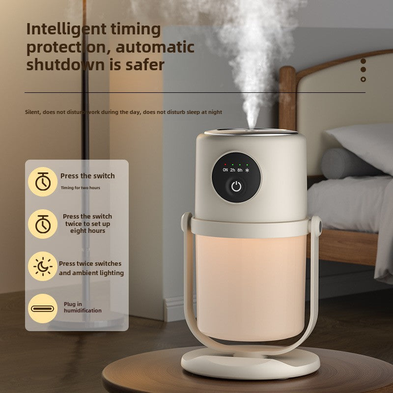 Humidificador Inteligente: Gran Capacidad, USB, Silencioso, Luz Nocturna, Purificador de Aire Compacto