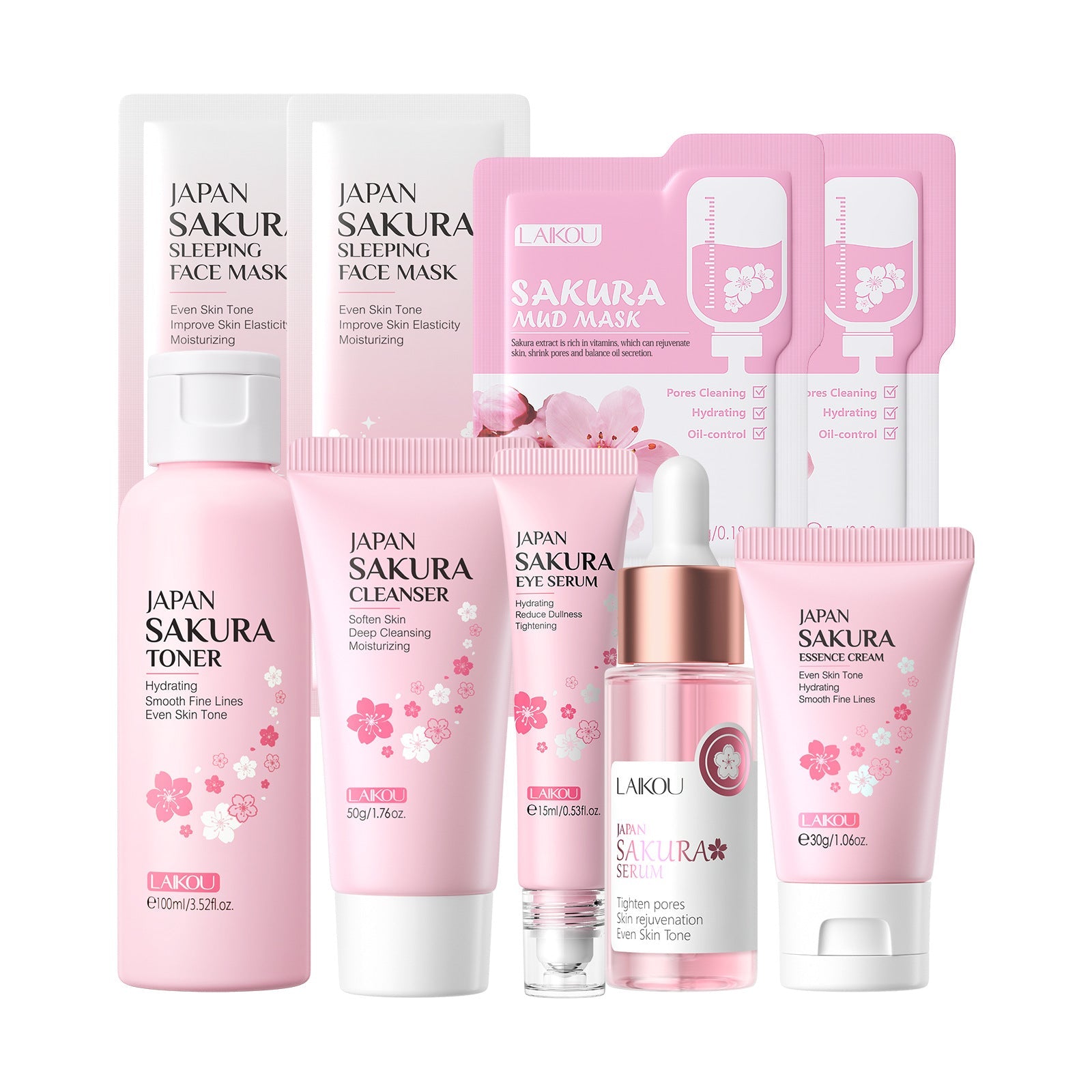 Kit de Cuidado Facial LAIKOU – Hidratación Profunda y Revitalizante para viaje