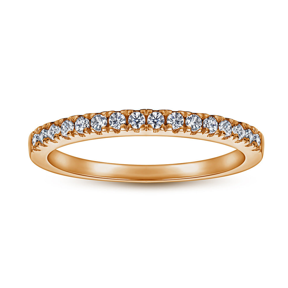 Argolla para Mujer en Plata 925 – Incrustación Completa con Piedras Brillantes Tipo Diamante