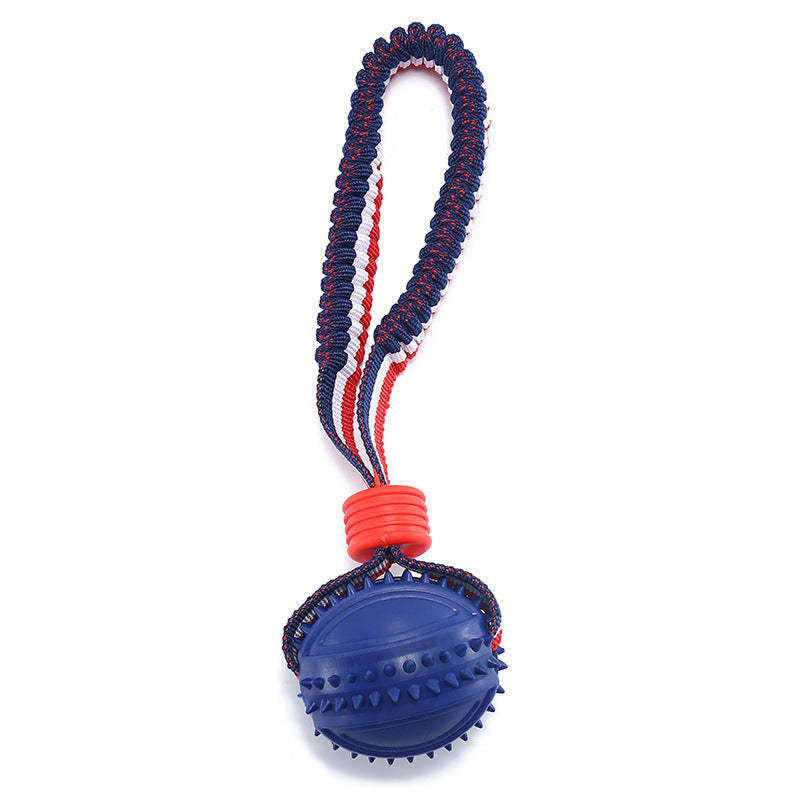 Pelota Tipo Neumático con Cuerda: Juguete Resistente para Perros, Entrenamiento y Limpieza Denta