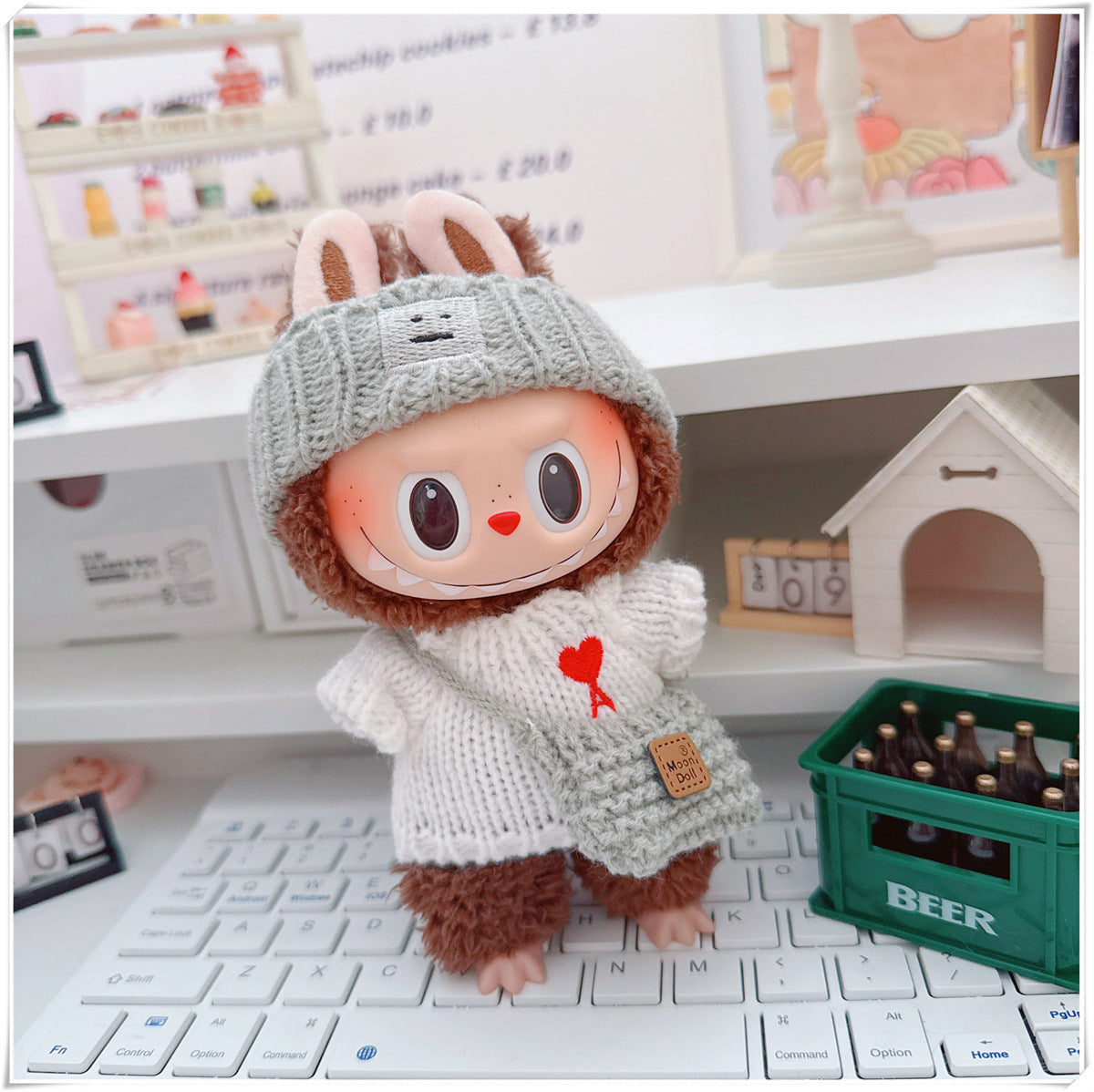 Tender Thread: Compatible with Labubu, Clothing Set, Accessories for 17cm Dolls, Accessories for Labubu (No Doll)