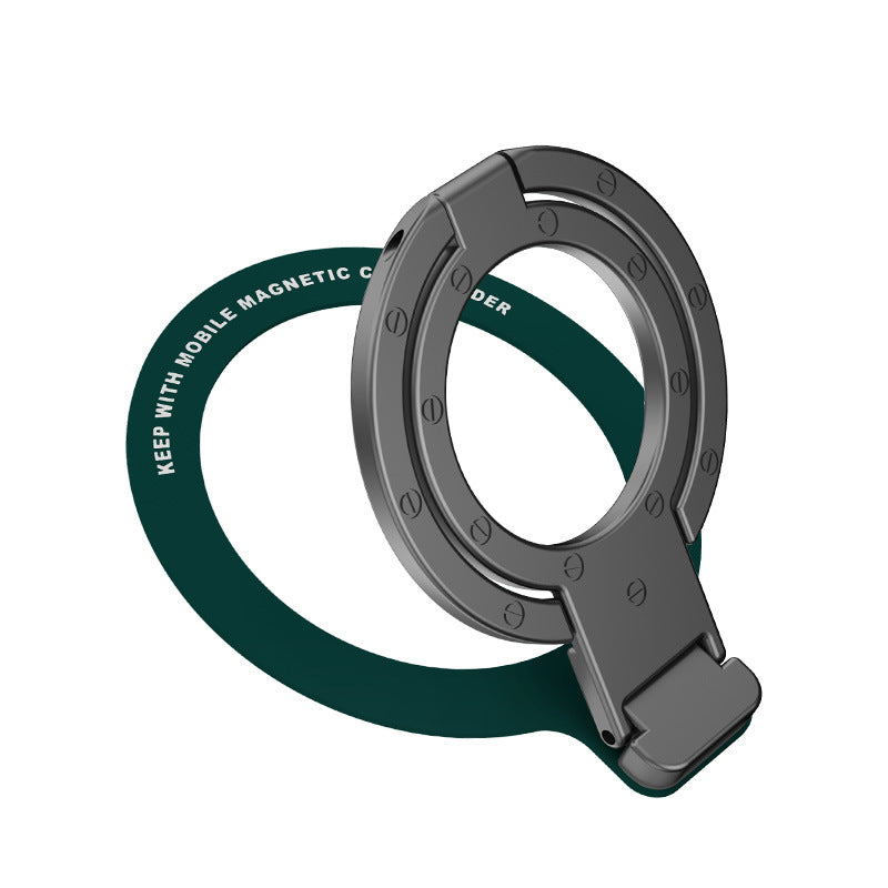 Soporte de Anillo Magnético MagSafe: Diseño Metálico Ultra Delgado con Doble Anillo y Función Plegable