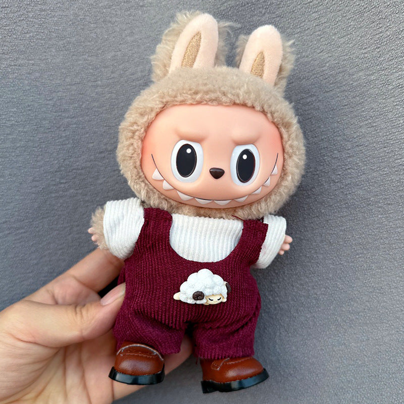 Bonitos conjuntos de Ropa y zapatos para muñecas:Accesorios para labubu de 17cm (Muñeca no incluida)
