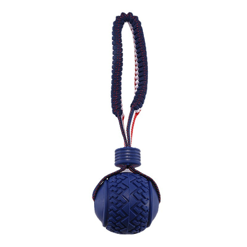Pelota Tipo Neumático con Cuerda: Juguete Resistente para Perros, Entrenamiento y Limpieza Denta