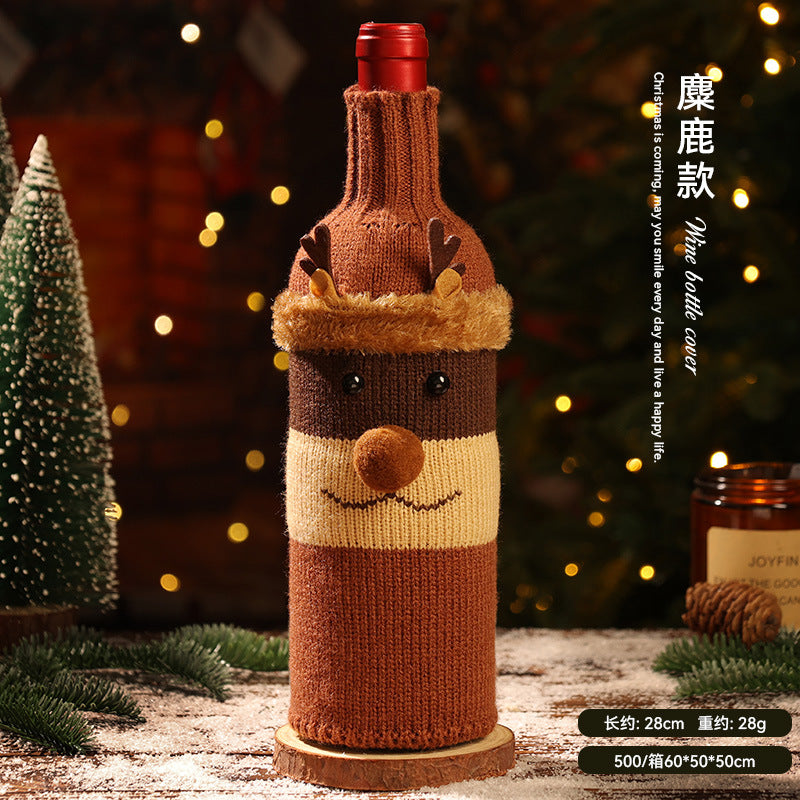 Modern Christmas Decorations: Wine and Champagne Bottle Set for Restaurants and Hotels