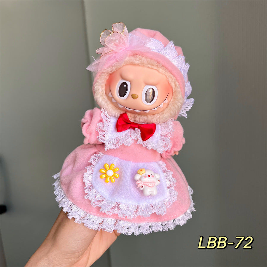 Ropa y Zapatos Chunky Estilo Urbano para Labubu de 17 cm – Accesorios para Muñecas (Muñeca No Incluida)