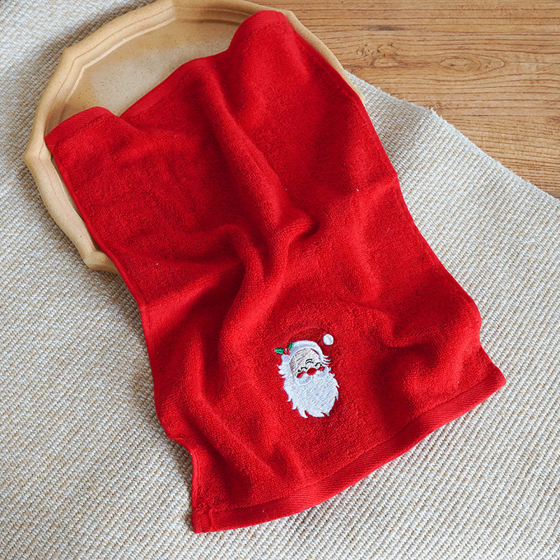 Toallas Navideñas de Algodón: Set de Regalo con Bordados Festivos