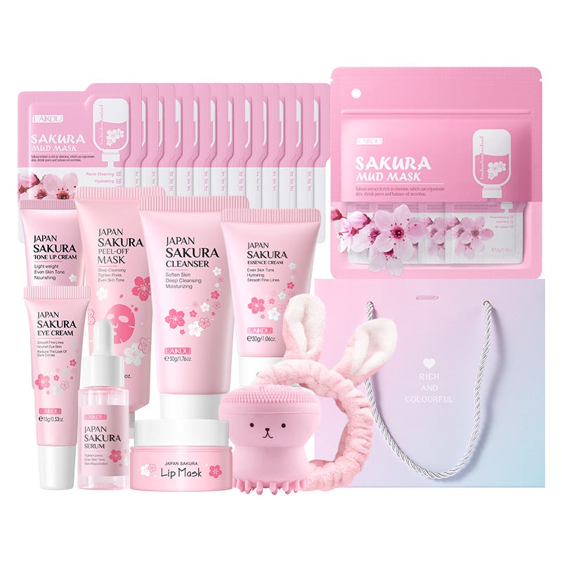 Conjunto de Cuidado Facial LAIKOU Sakura: Hidratación Profunda y Efecto Revitalizante