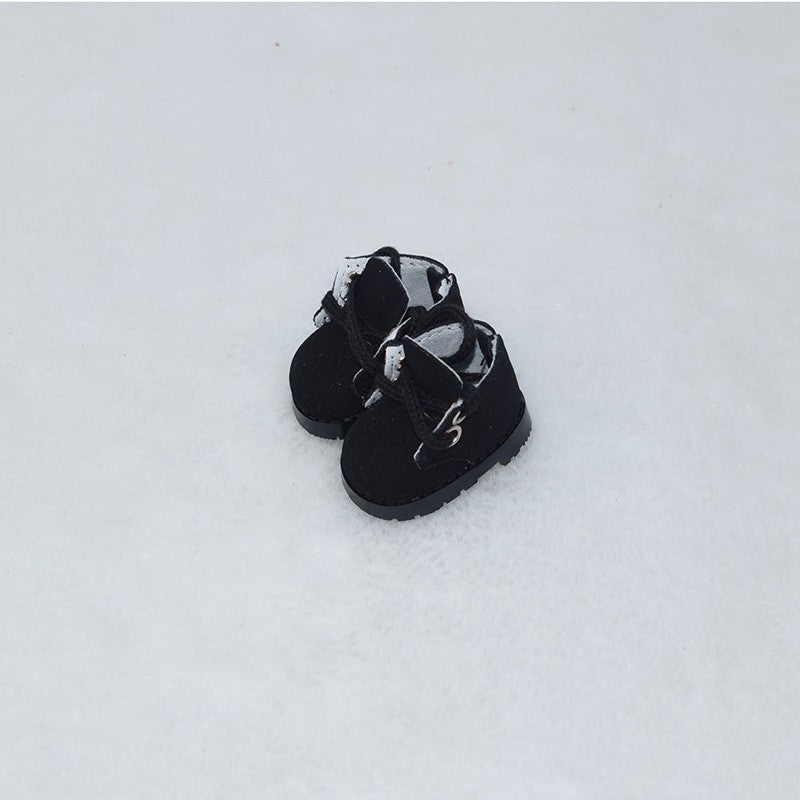 Botas negras con cordones para muñecos Labubu de 17CM, parte de la colección de accesorios para muñecos y figuras de juguete.