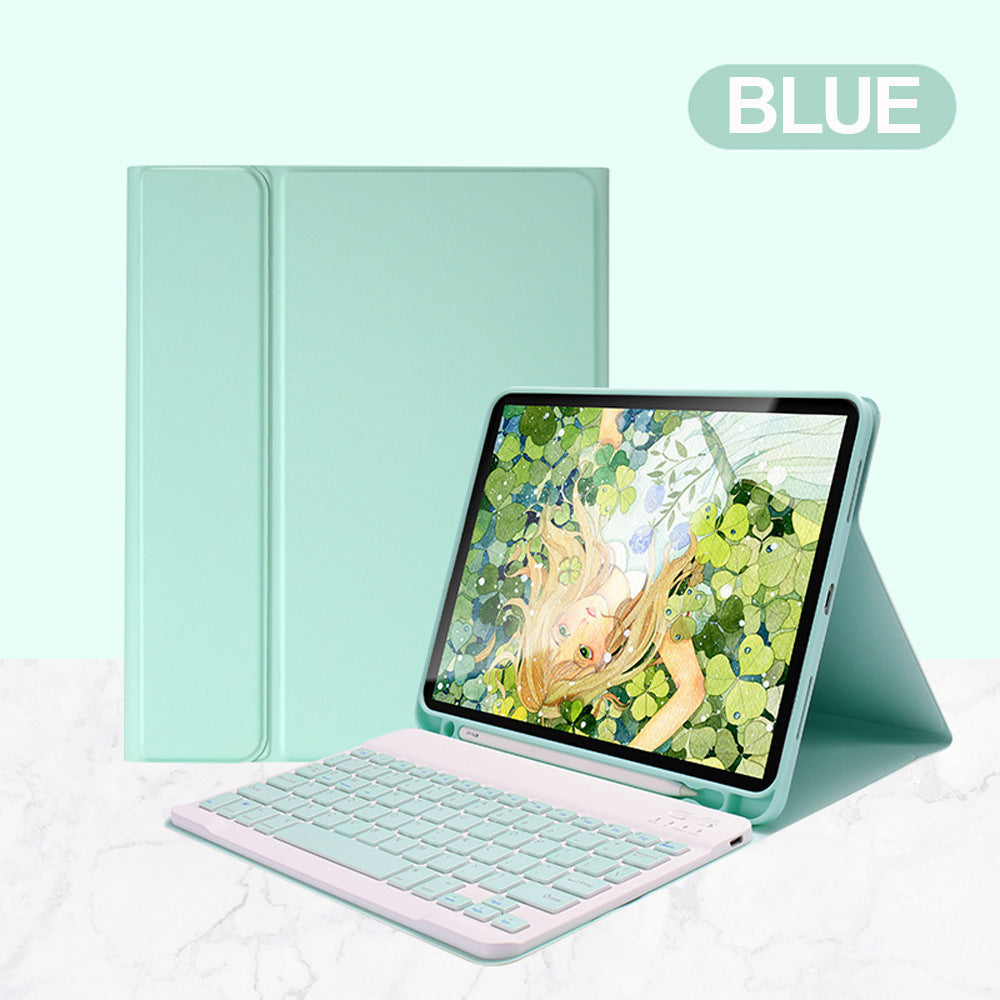Funda de teclado para iPad Pro 11 (2020) y iPad 10.2: incluye cobertura de piel, soporte para mouse Bluetooth y compatibilidad con mini 9.7