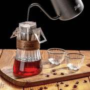 Juego de cafetera de goteo con jarra de cristal, tetera y tazas estilo japonés