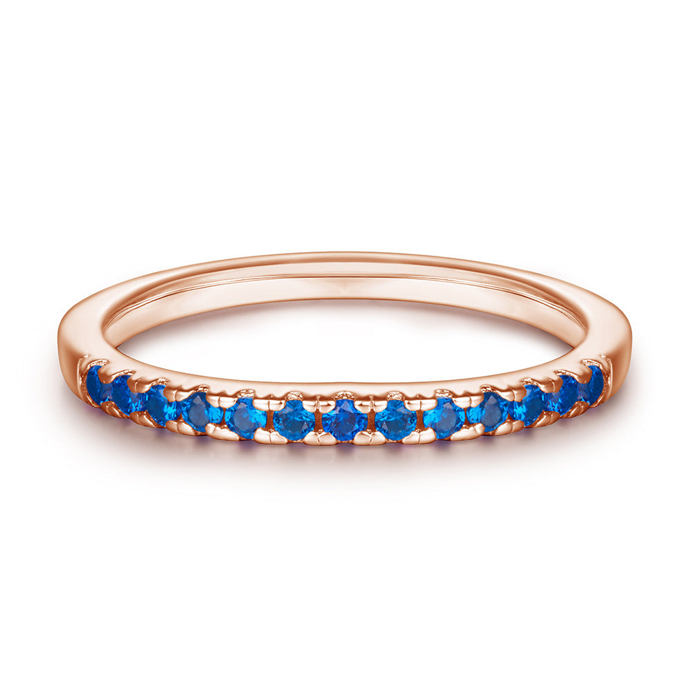 Argolla Retro para Mujer en Plata 925 – Micro Engastado con Zirconias