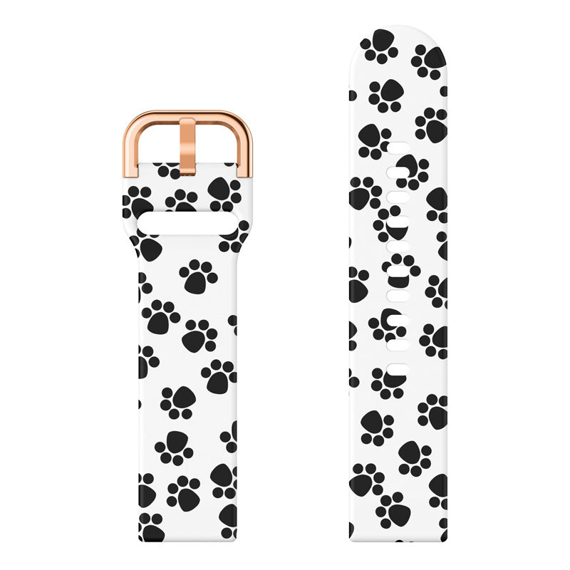Correa para reloj con diseño de huellitas