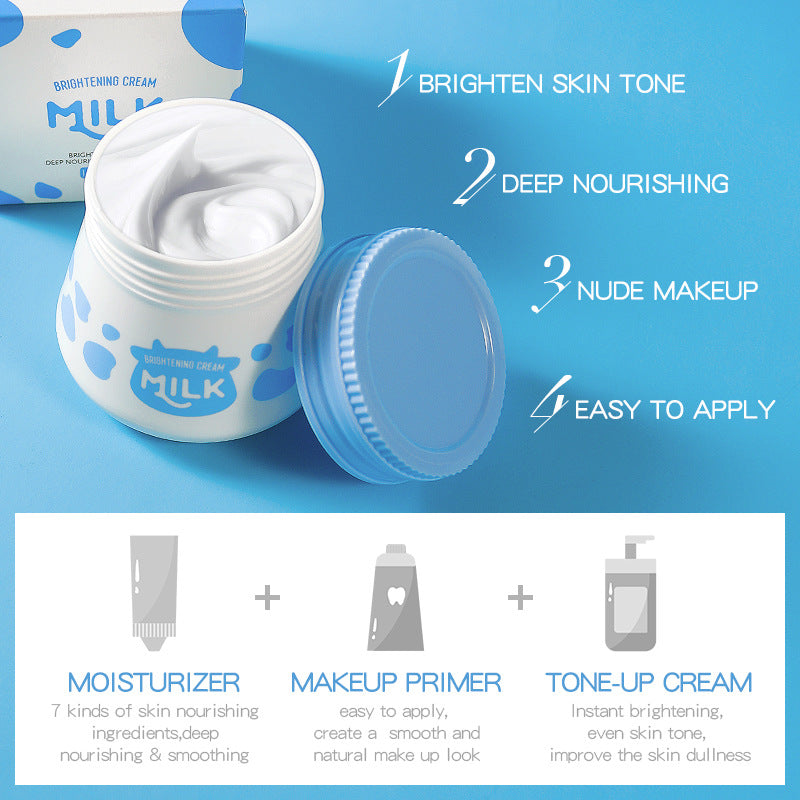 LAIKOU Crema Hidratante de Leche: Crema Facial de Iluminación y Hidratación 55g