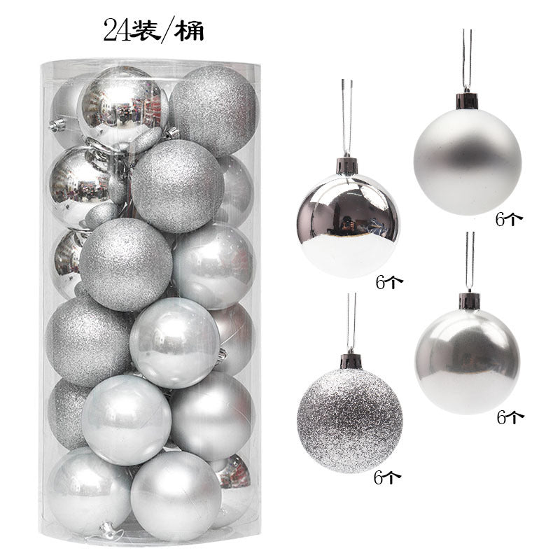 Bolas Navideñas Decorativas de Plástico con Acabado Metálico en Varios Colores