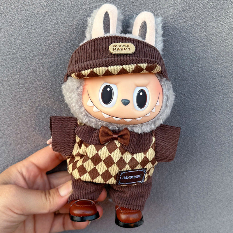 Bonitos conjuntos de Ropa y zapatos para muñecas:Accesorios para labubu de 17cm (Muñeca no incluida)