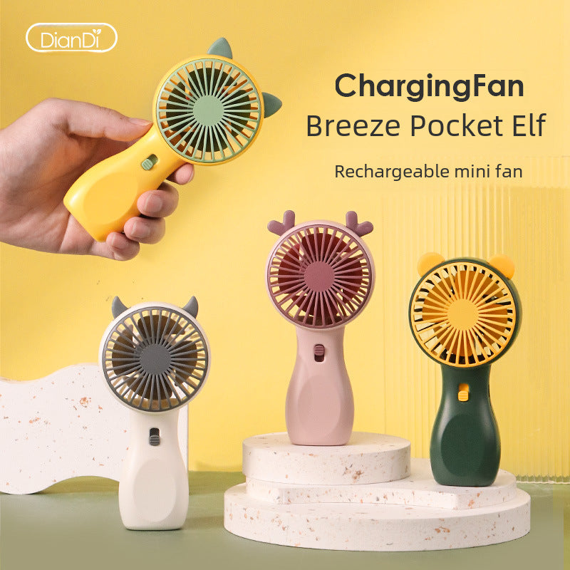 Ventilador portátil silencioso USB recargable con luz: mini ventilador de bolsillo de fábrica