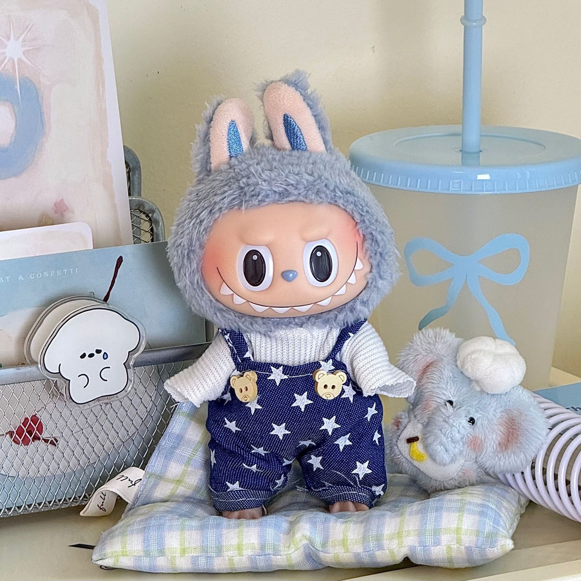Ropa para muñecas estilo boho chick, para Muñecas Labubu de 17cm (Muñeca no incluida)