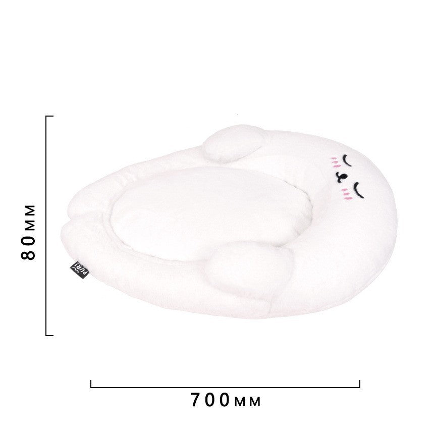 Cama antiestrés para mascotas con diseño de huevo frito, termal y curry – Original y divertida