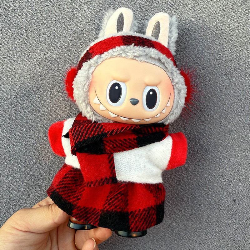 Bonitos conjuntos de Ropa y zapatos para muñecas:Accesorios para labubu de 17cm (Muñeca no incluida)