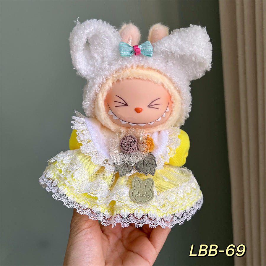 Ropa y Zapatos Chunky Estilo Urbano para Labubu de 17 cm – Accesorios para Muñecas (Muñeca No Incluida)
