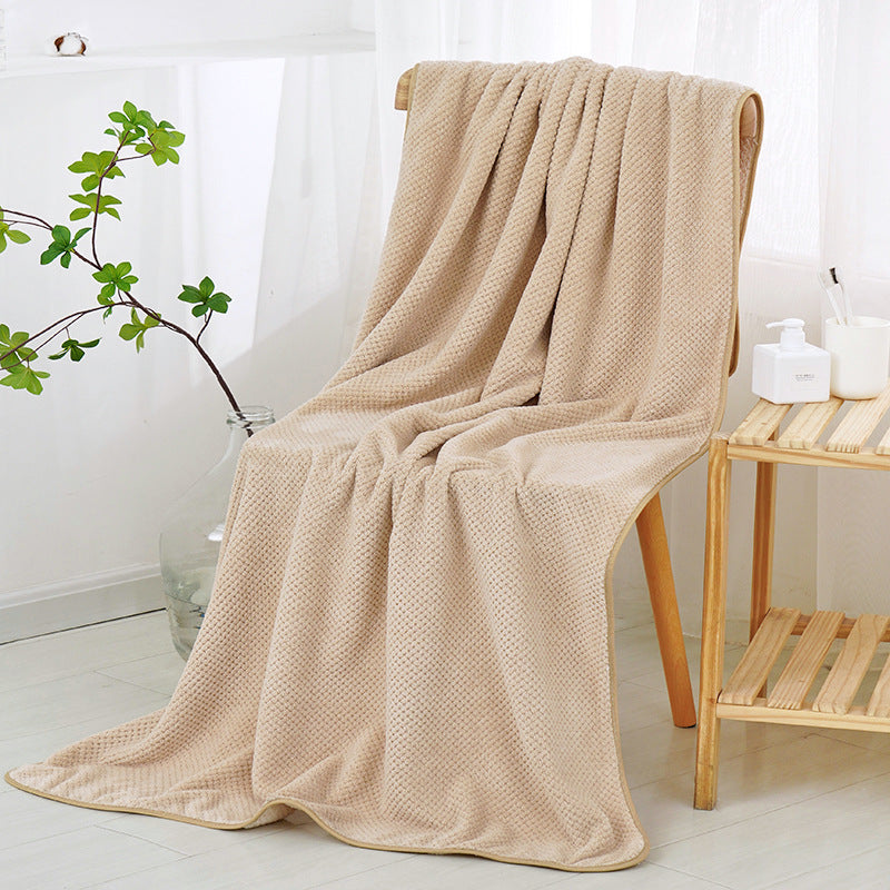 Bath Towel Coral Velvet: Absorbent & Quick-Dry Plush Towel