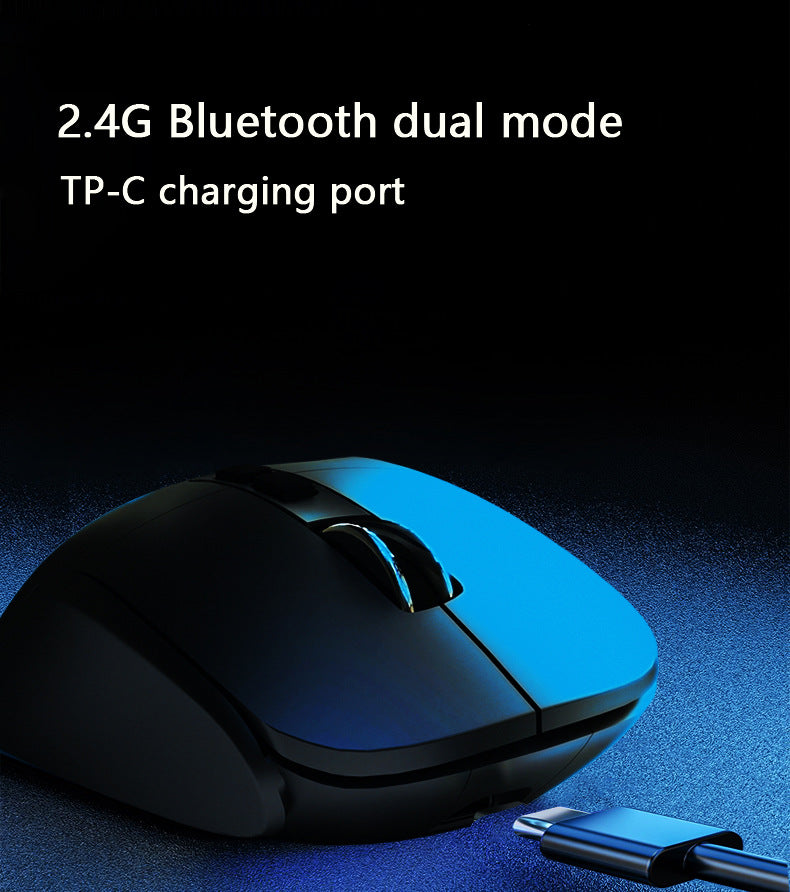 Ratón Bluetooth Inalámbrico de Doble Modo Tipo-C: Compatible con Tablets, Móviles, iPad y Accesorios de Computadora