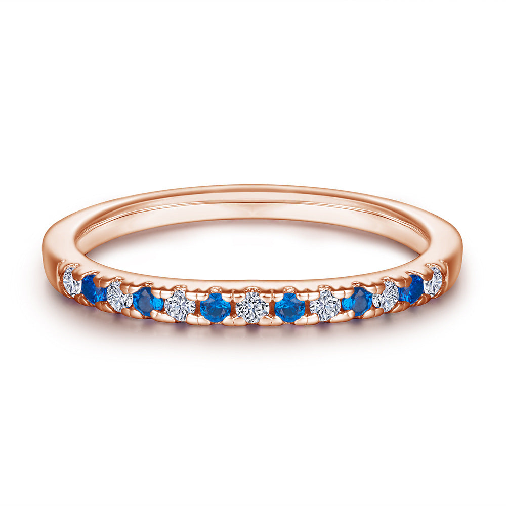 Argolla Retro para Mujer en Plata 925 – Micro Engastado con Zirconias