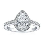 Anillo de Compromiso en Plata 925 para Mujer – Piedras Brillantes Corte Diamante