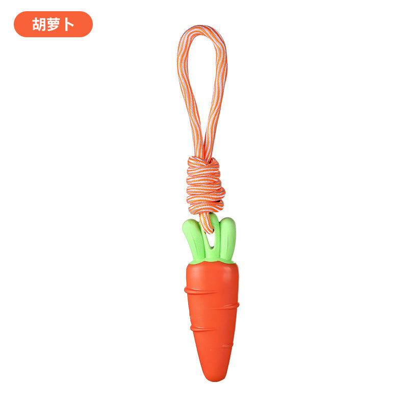 Set de Vegetales Sonoros para Perros: Zanahoria Berenjena Maíz, Juguetes Interactivos Resistentes, Limpieza Dental y Entretenimiento