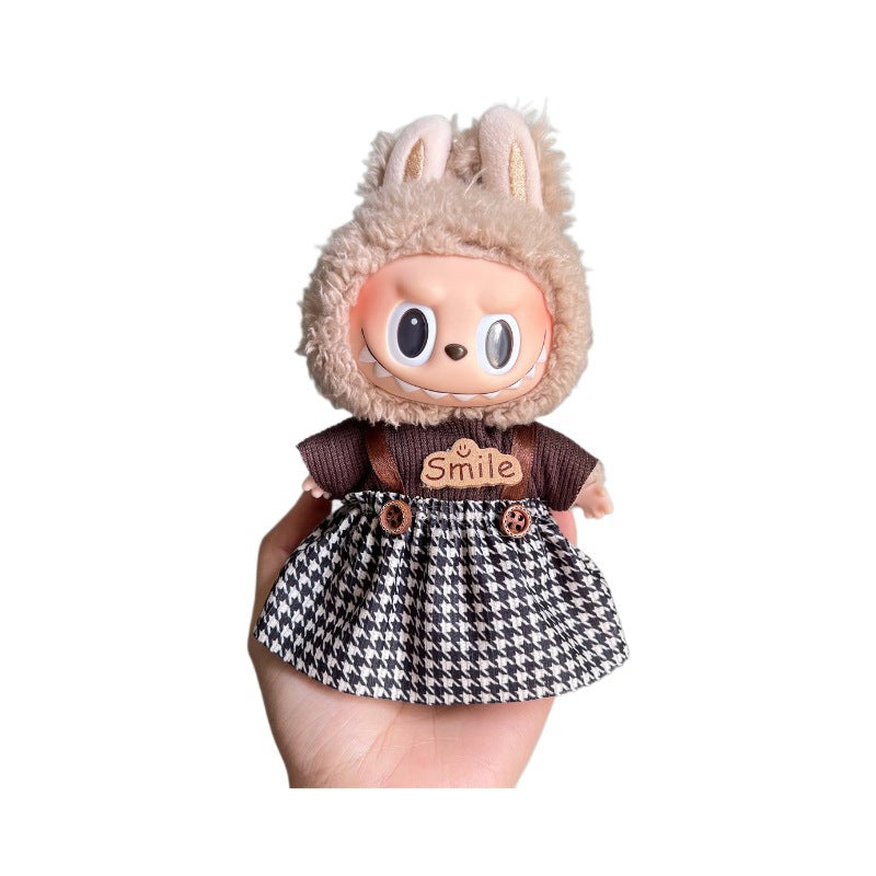 Set de Overol con aplicaciones para muñeca en variados diseños para labubu de 17cm, (Muñeca no incluida)