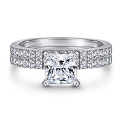 Conjunto de Anillos de Compromiso y Boda para Mujer en Plata 925