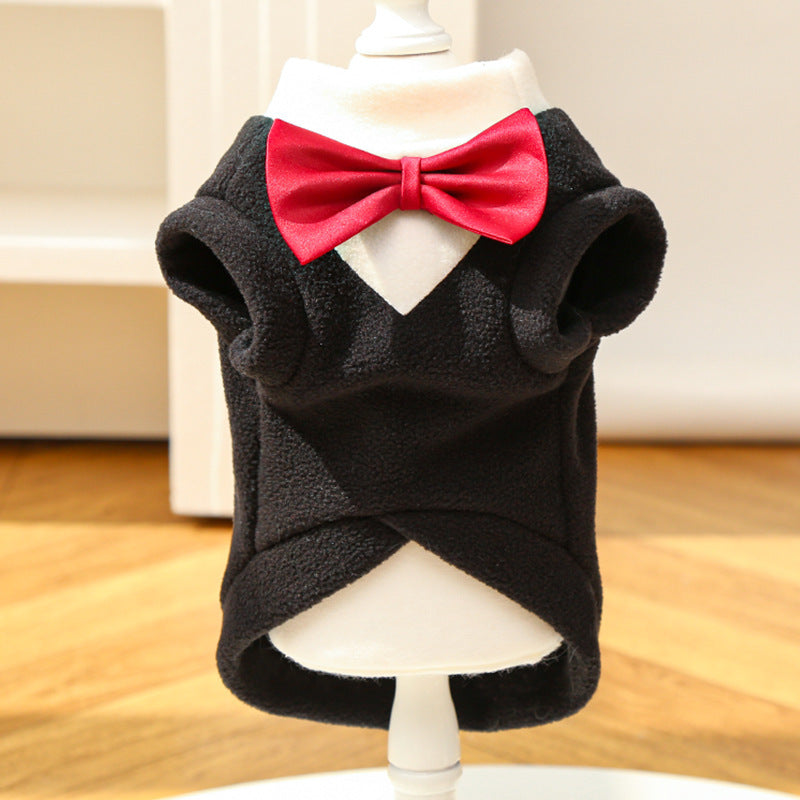 Ropa Elegante para Perros Grandes: Camiseta con Chaleco y Corbatín