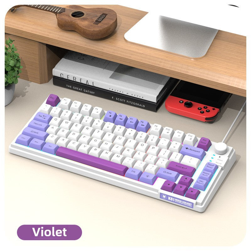 Teclado Gaming K81 con Iluminación: MDA Caps en Tres Colores, Compatible con PC y Laptop