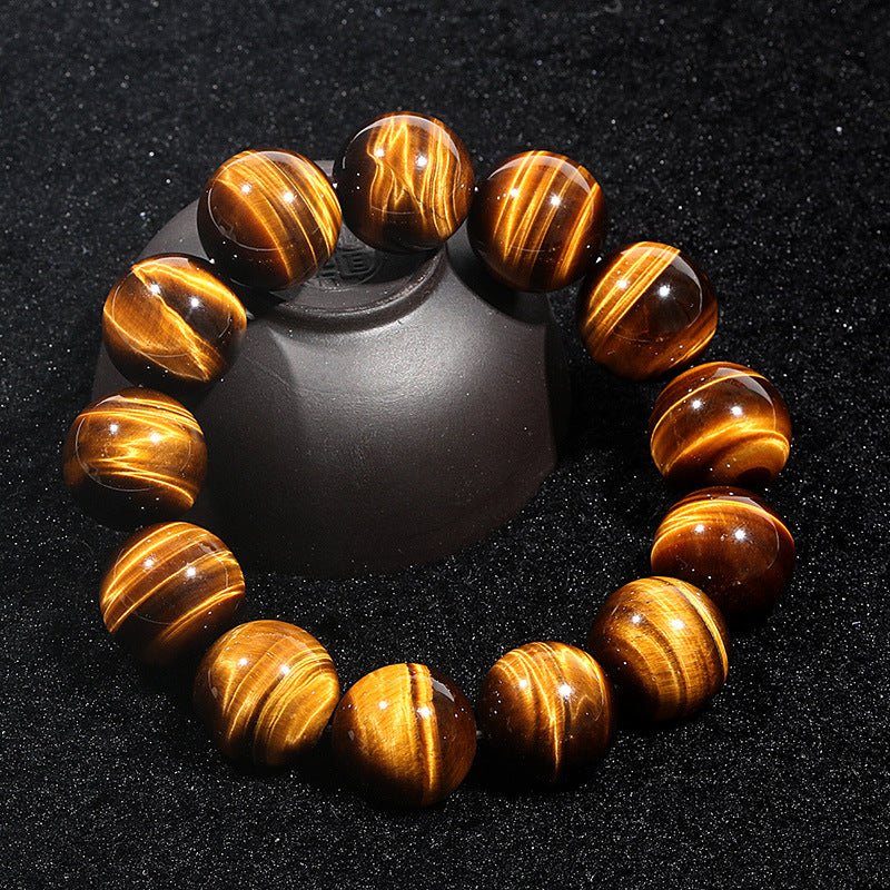 Pulsera de Ojo de Tigre Natural: Alta Calidad, Diseño Sencillo, Estilo Versátil, Gema de Cat Eye