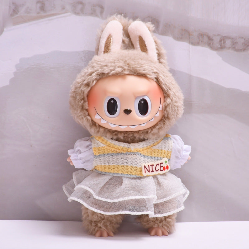 Ropa Estilo Coquette para Muñeca Labubu 17cm – Accesorios para Personalizar (Muñeca No Incluida)