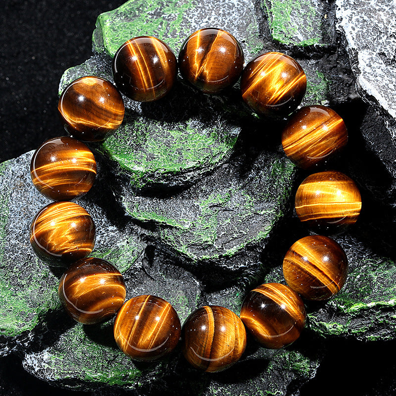 Pulsera de Ojo de Tigre Natural: Alta Calidad, Diseño Sencillo, Estilo Versátil, Gema de Cat Eye