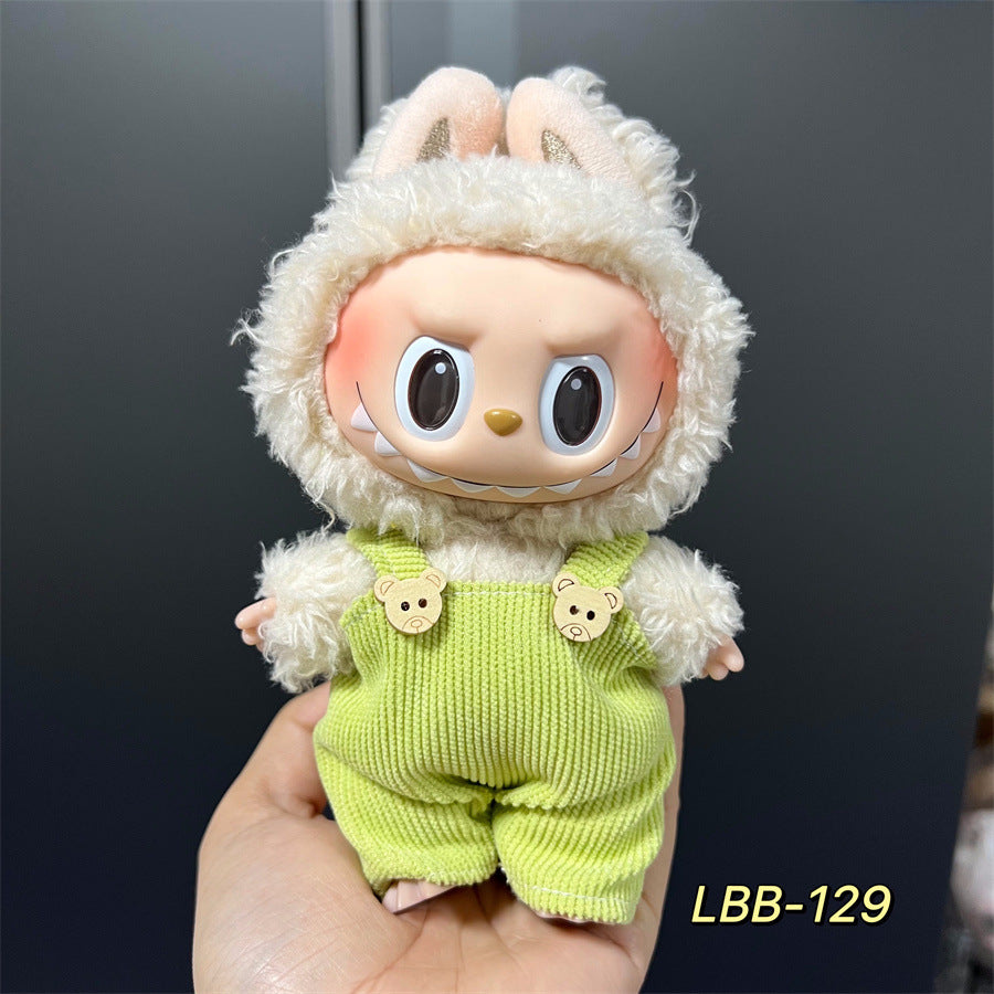 Ropa estilo Preppy Francés para Labubu de 17cm – Outfit de Muñeca de Pie o Sentada